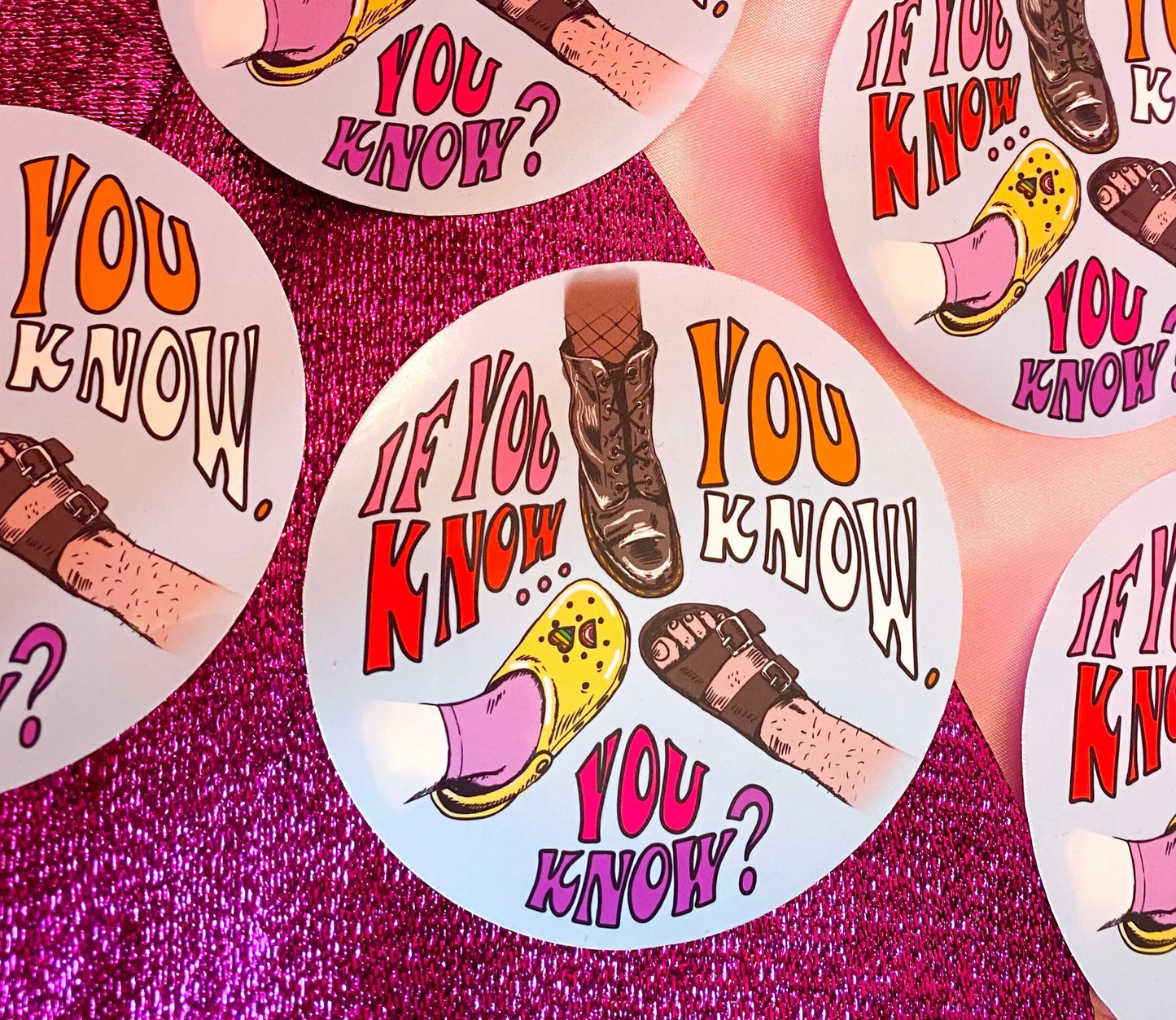 Funny sapphic lesbian shoes sticker Leftbians