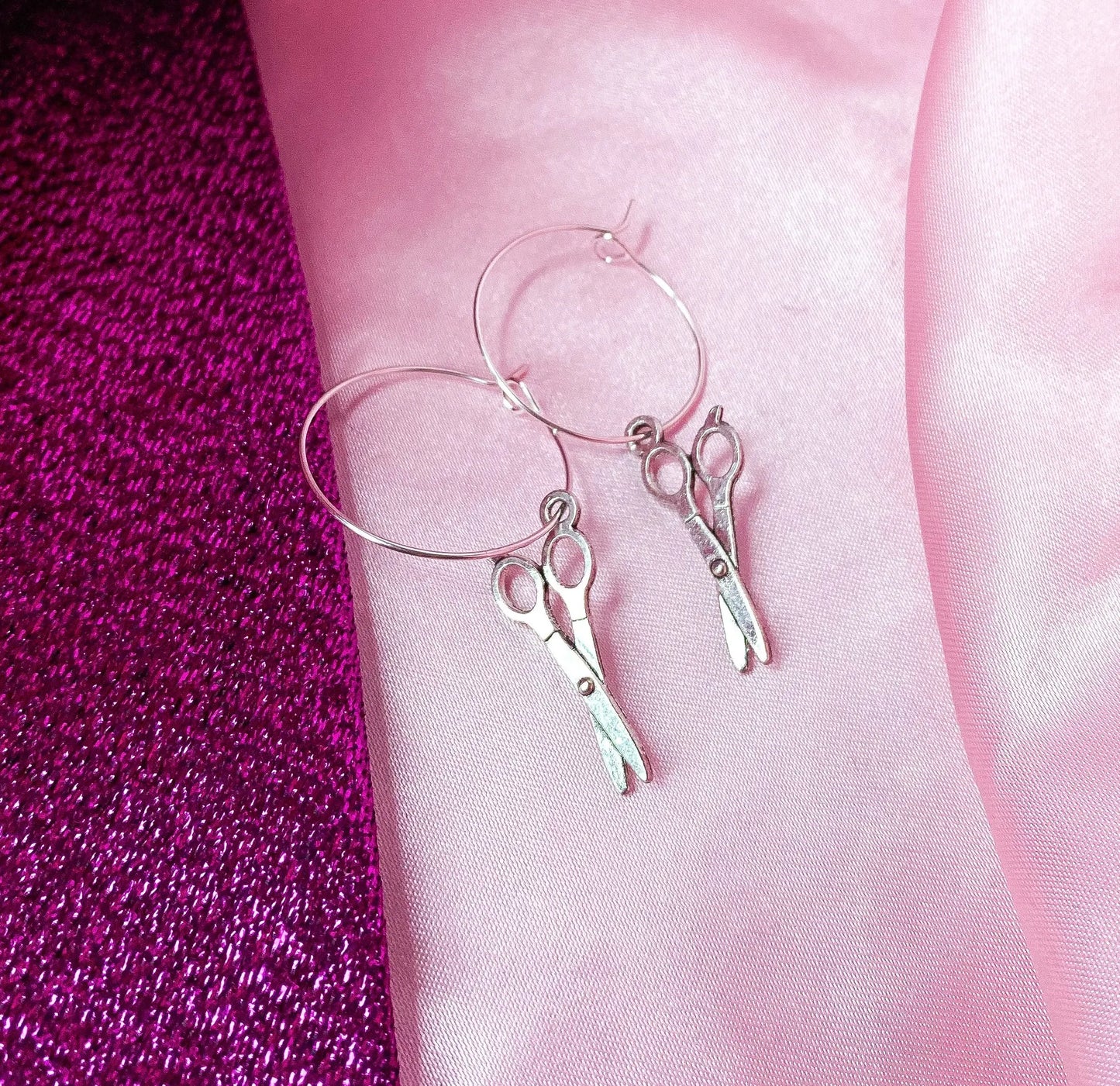 Scissor hoop earrings Leftbians