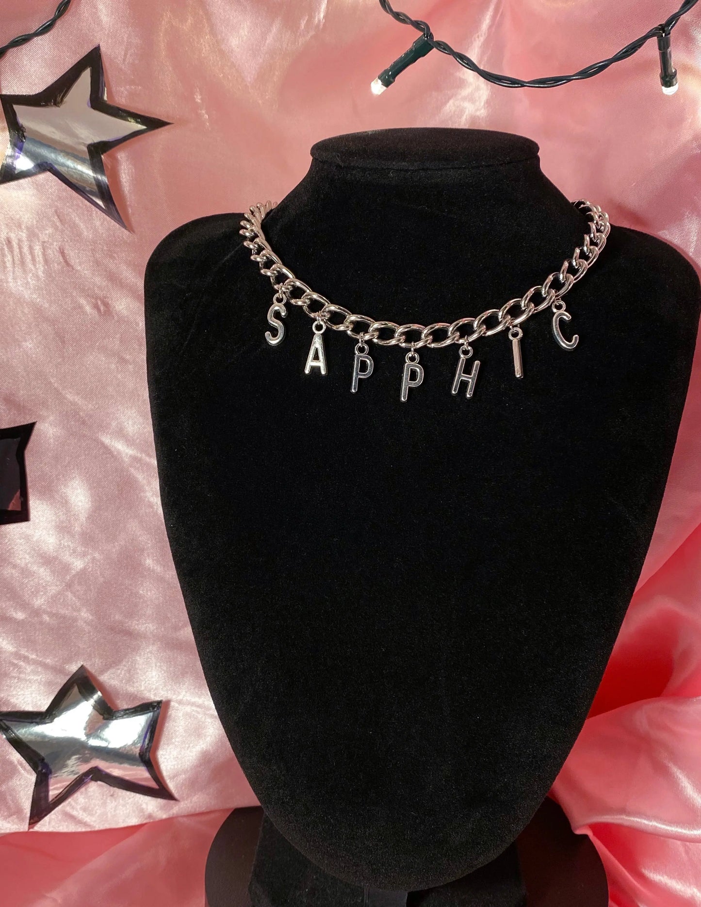 SAPPHIC chunky chain choker necklace Leftbians