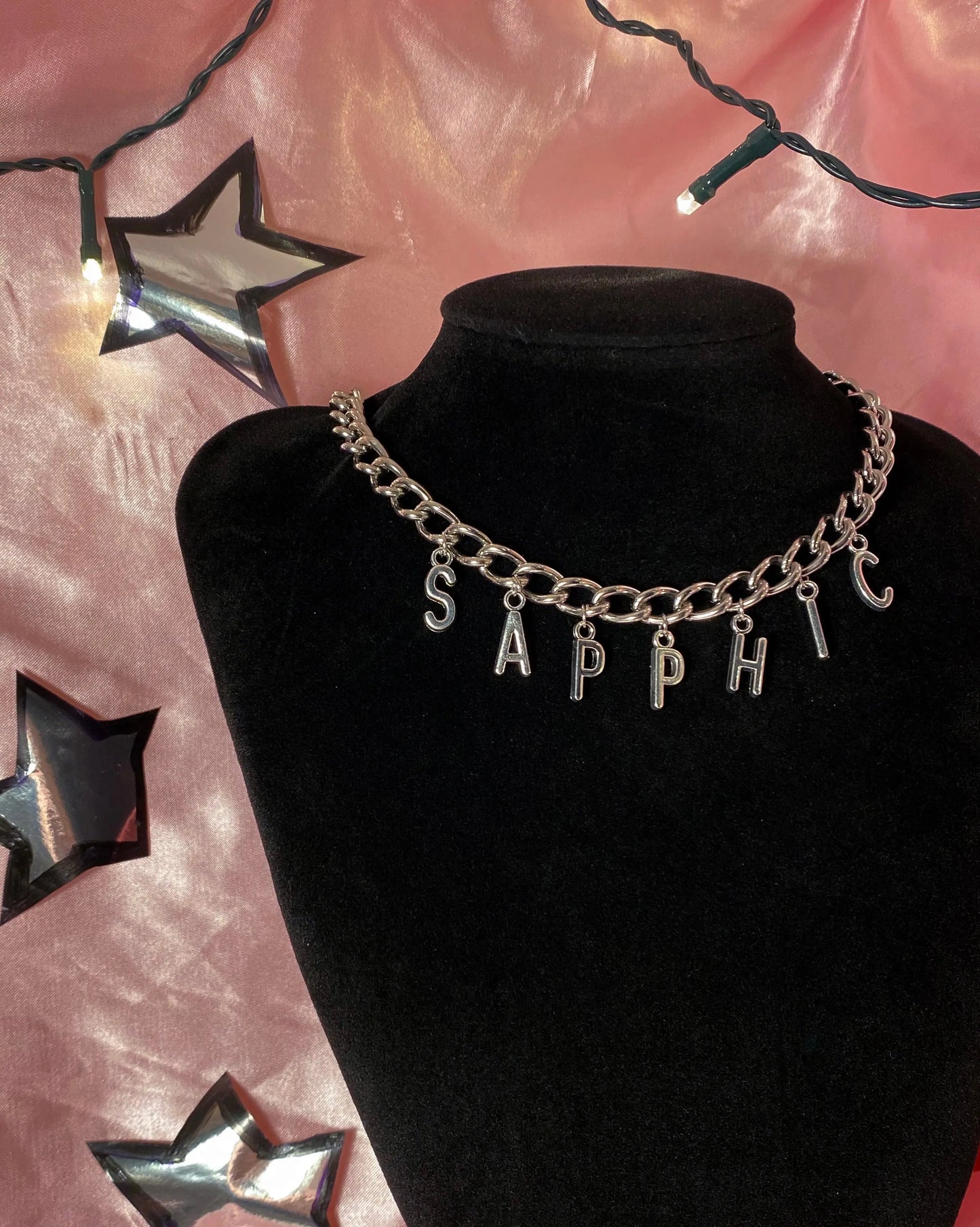 SAPPHIC chunky chain choker necklace Leftbians
