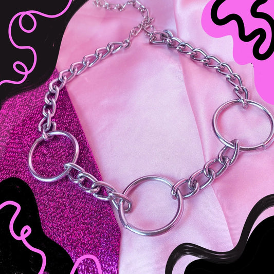 Multiple O ring chain choker Leftbians