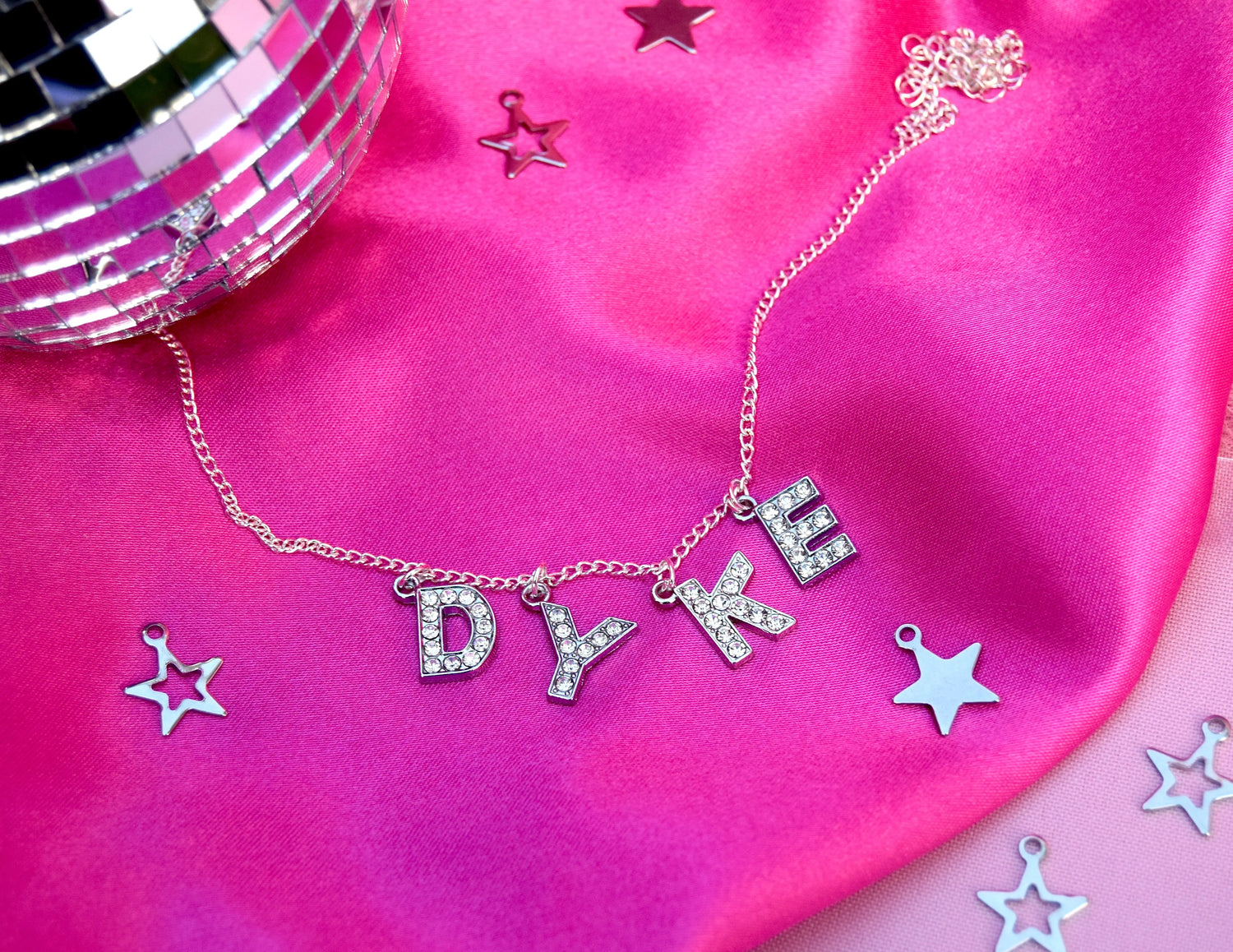 DYKE Diamanté sparkly necklace Leftbians