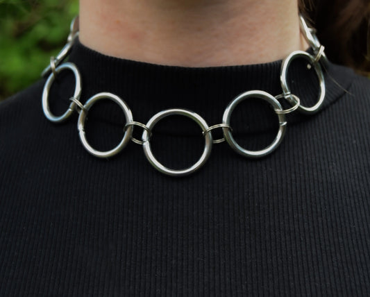 Multiple O ring Jean Chain and Necklace Choker Leftbians