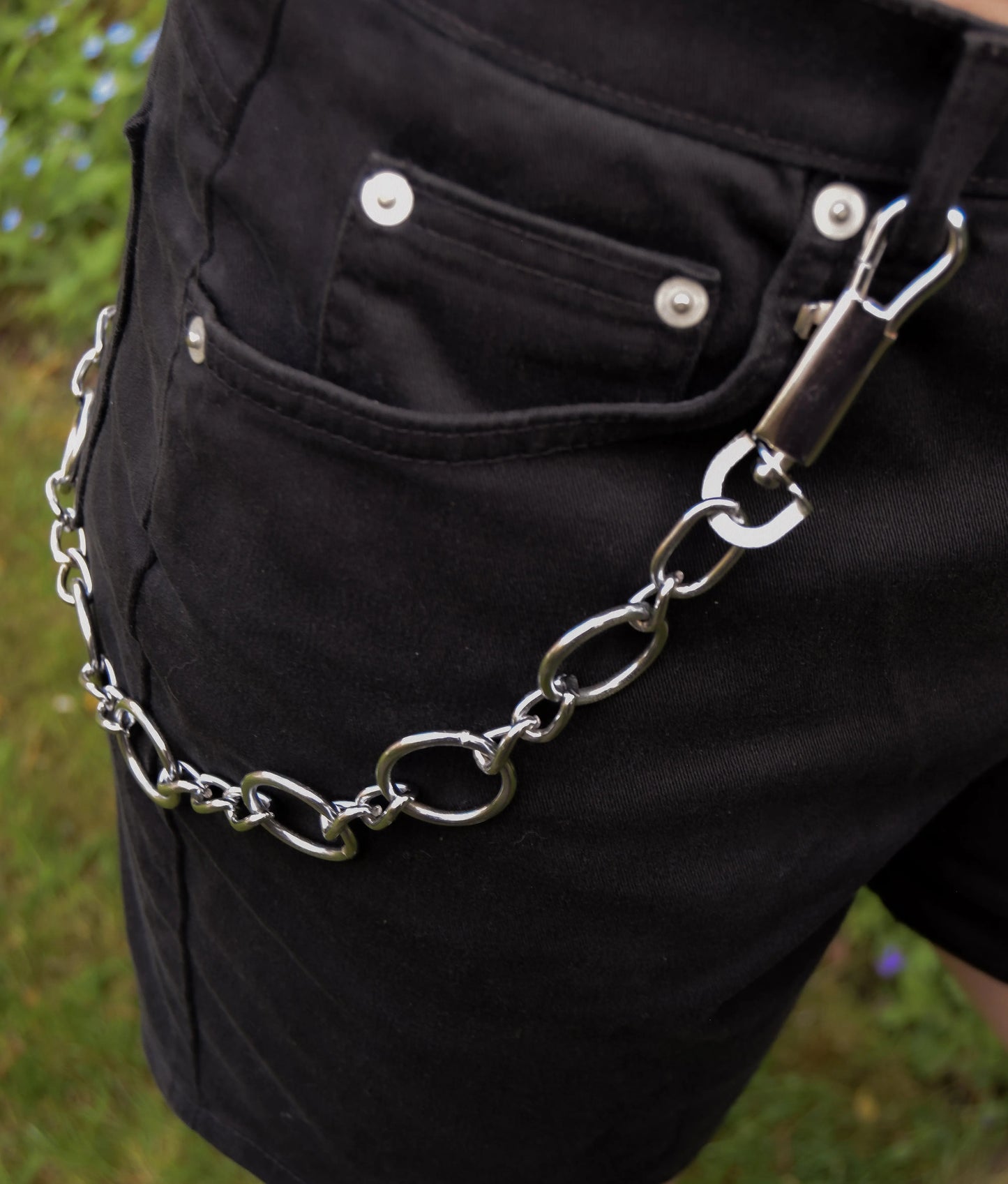 Multiple chunky clasps jean chain and necklace Leftbians