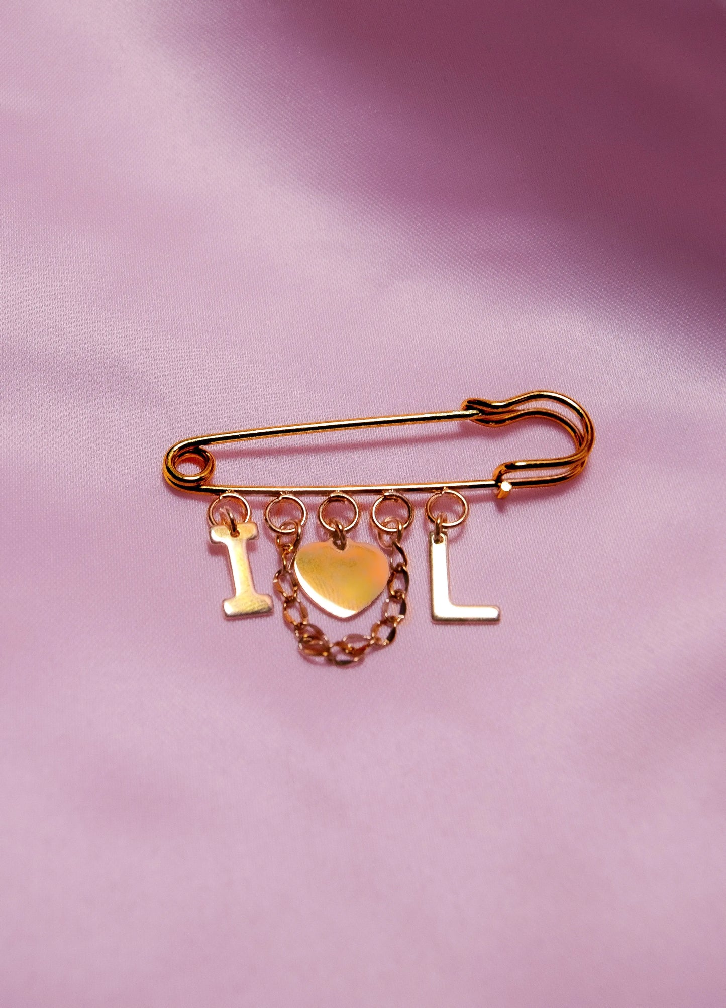 Gold custom couples brooch Leftbians
