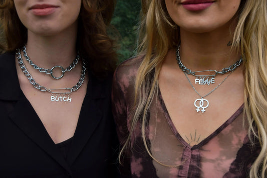 Double Venus stainless steel necklace Leftbians