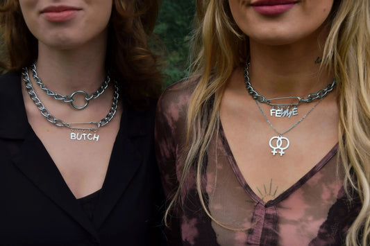 Double Venus stainless steel necklace Leftbians