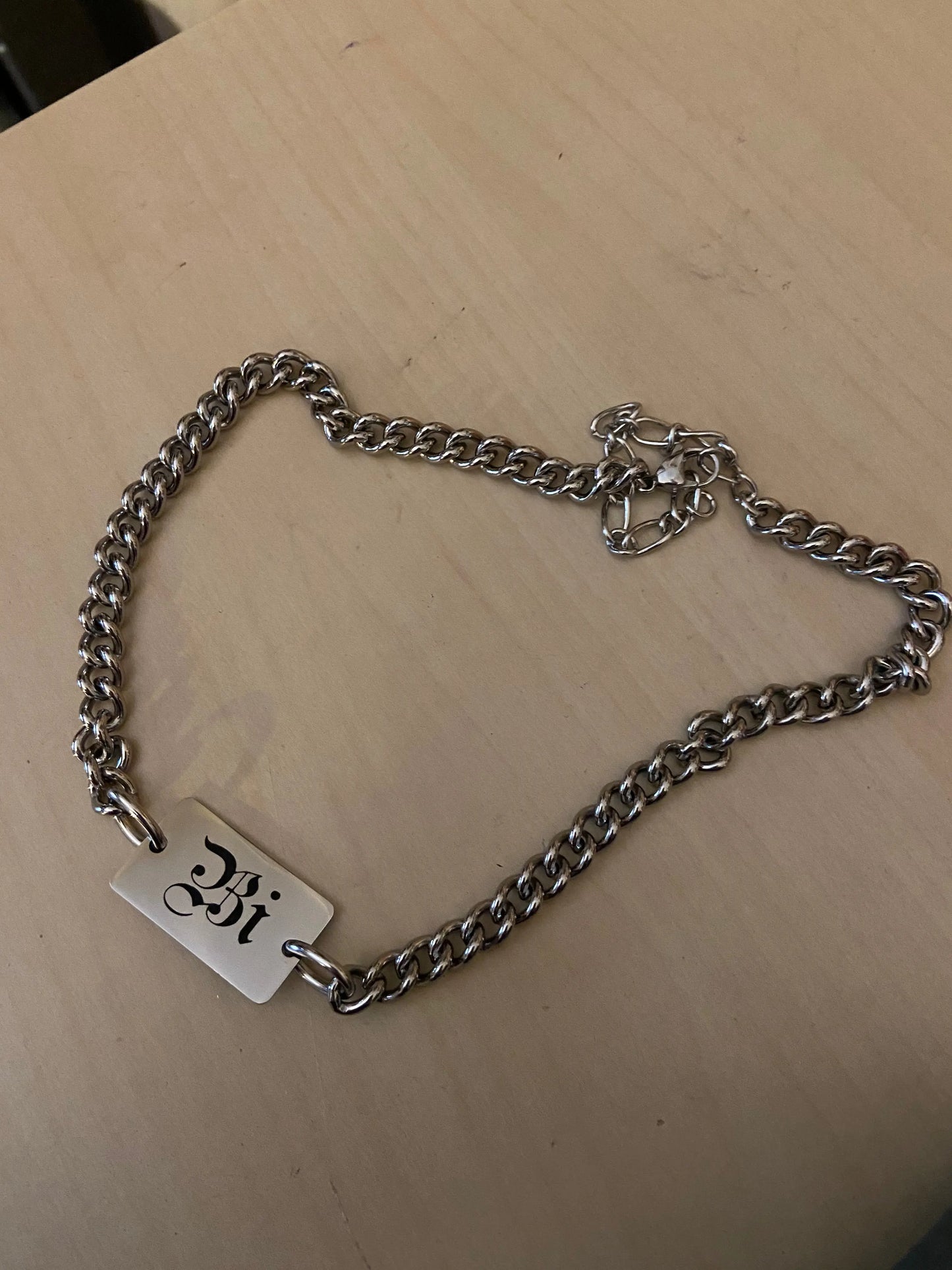 Custom Bi engraved chain Leftbians