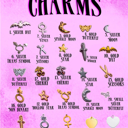 Matching carabiner charm necklaces in 304 stainless steel Leftbians