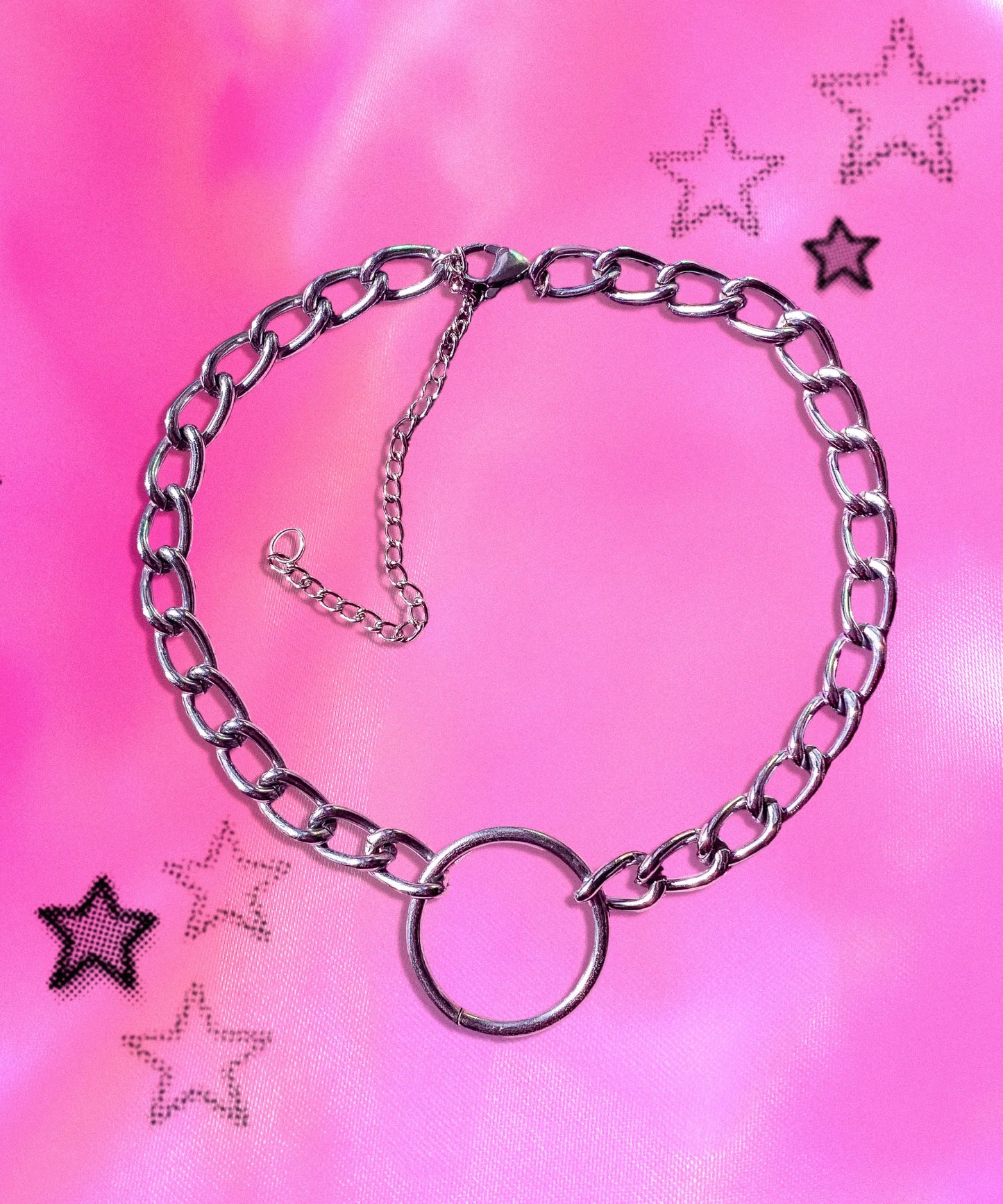 O ring chain choker necklace Leftbians