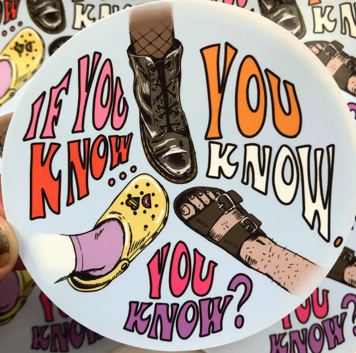 Funny sapphic lesbian shoes sticker Leftbians