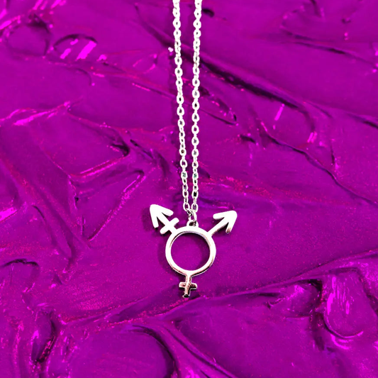Transgender symbol necklace, 304 stainless steel Leftbians