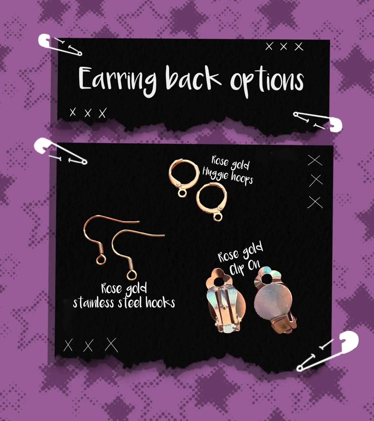 The Scissors Tarot Card Rose Gold earrings Leftbians