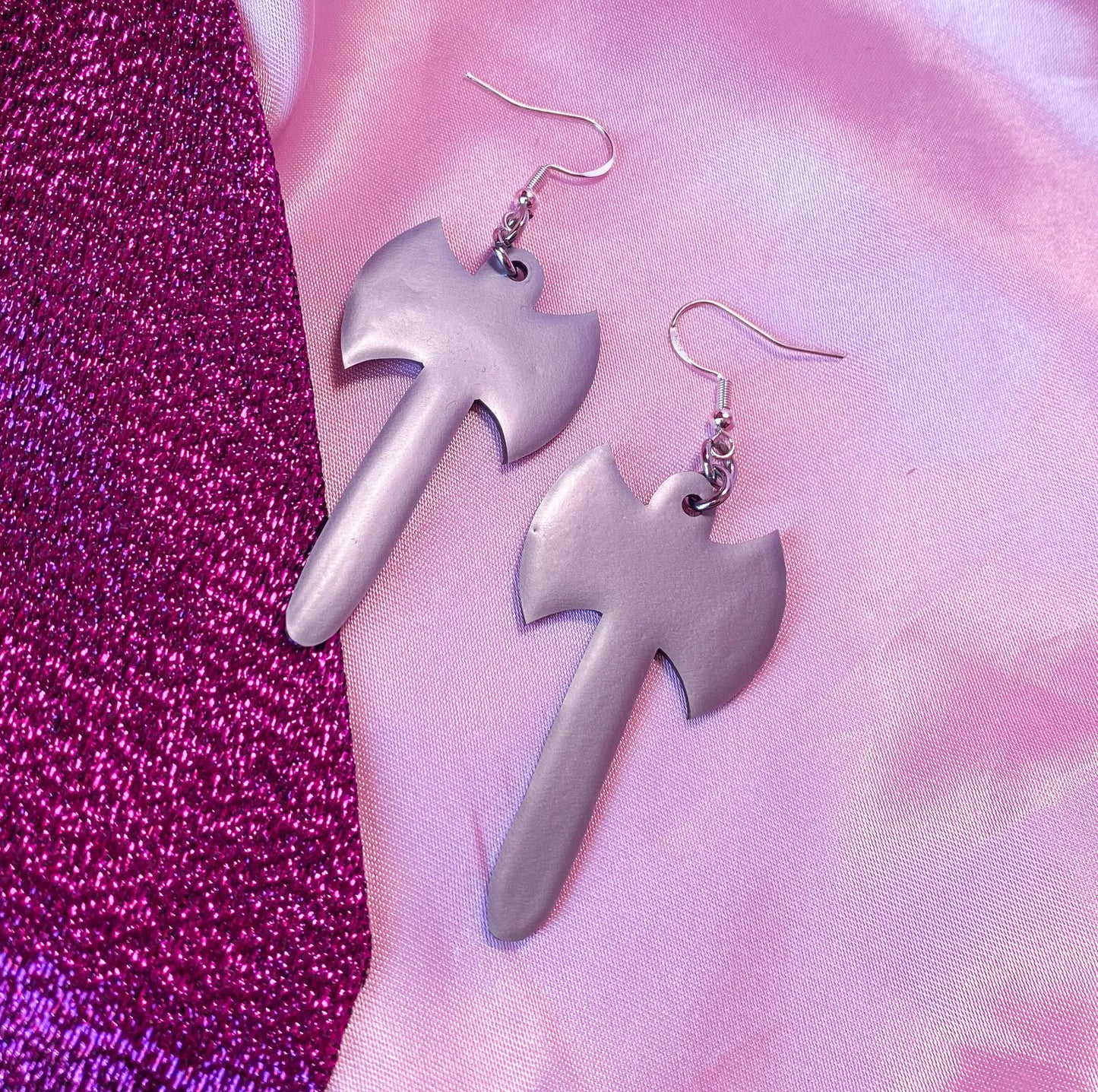 Silver Labrys double axe earrings Leftbians