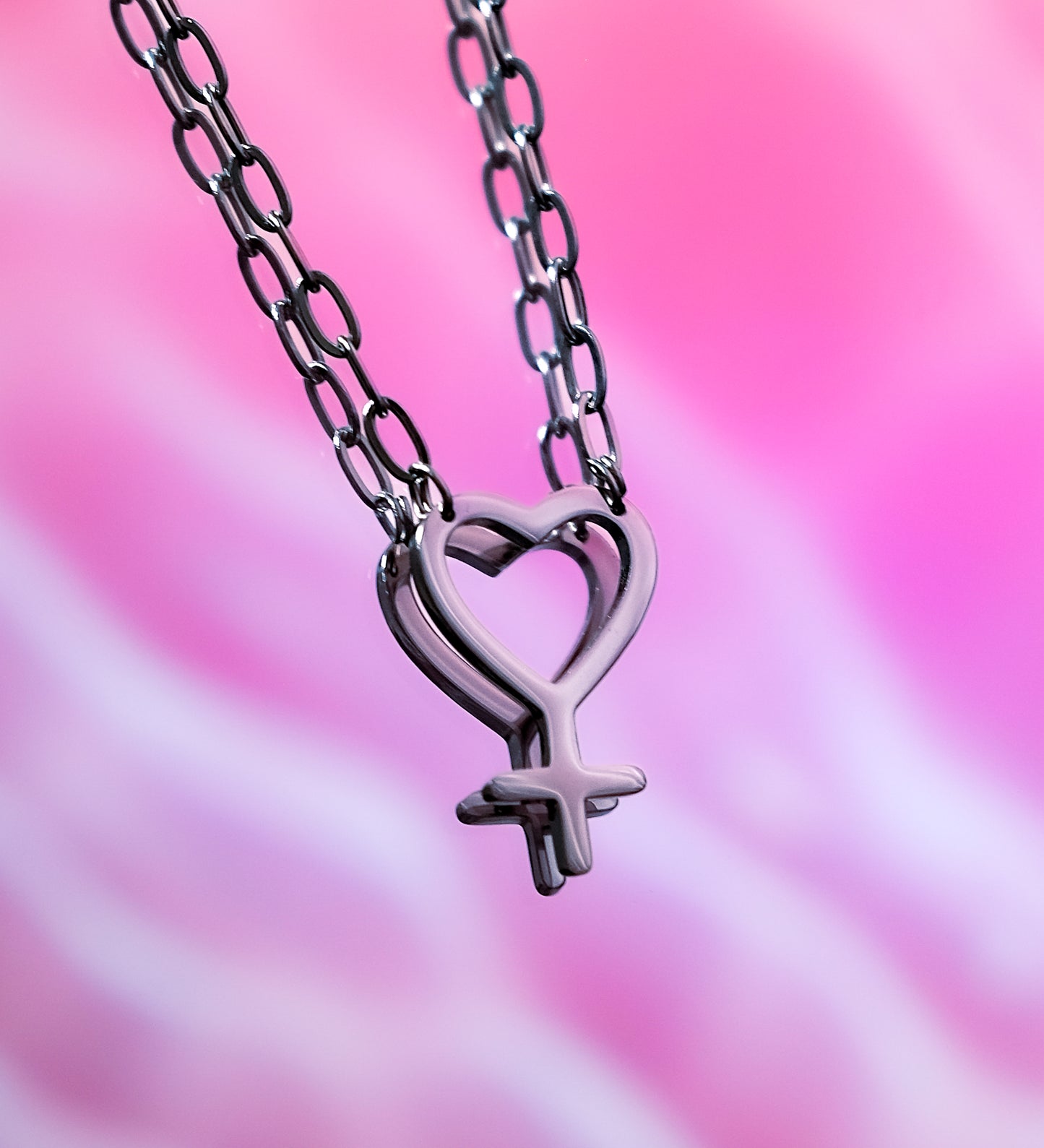 Heart venus necklace in 304 stainless steel