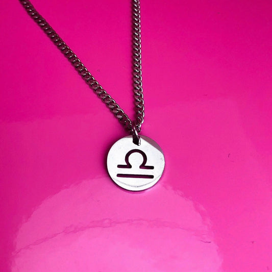 Zodiac Star Sign necklace, 100% stainless steel Leftbians