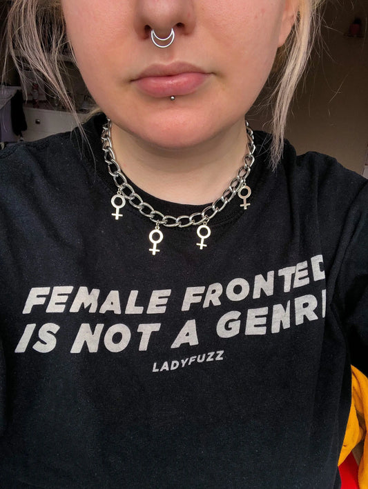 Multiple large Venus symbol charm chunky choker necklace Leftbians