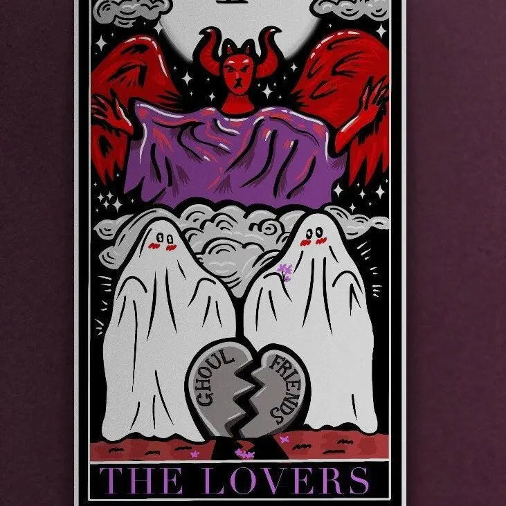 The Lovers tarot card beige Tote Bag Leftbians