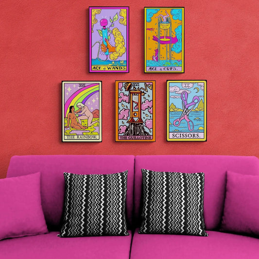 The rainbow, tarot card sapphic lesbian wall art Leftbians