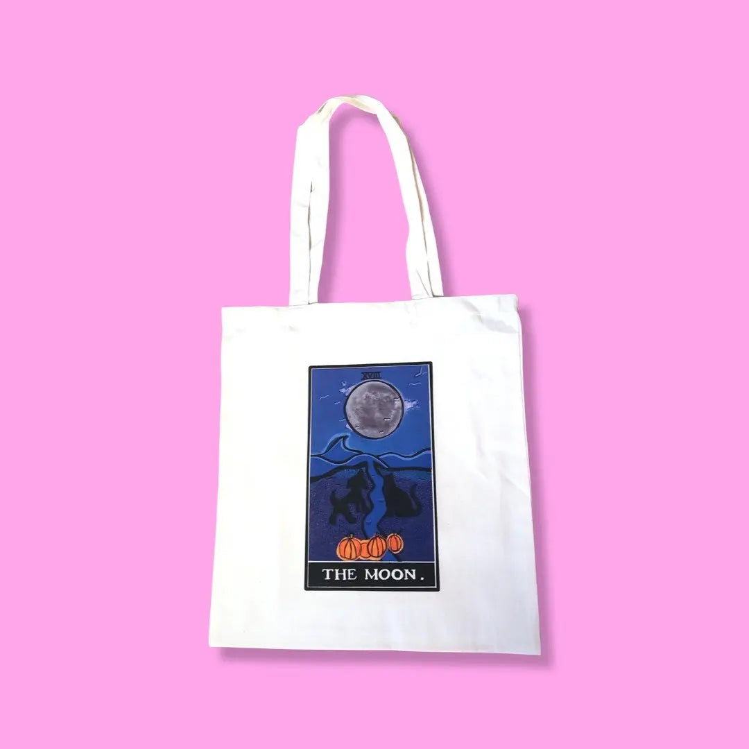 The Moon tarot card tote bag Leftbians