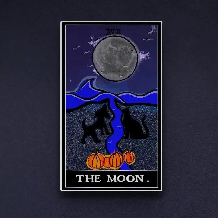 The Moon tarot card tote bag Leftbians