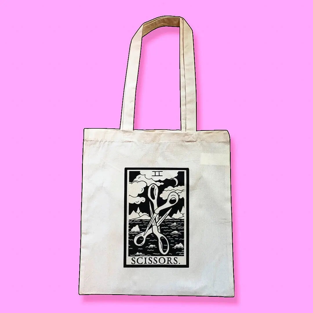 'The Scissors' Tote bag in Beige Leftbians