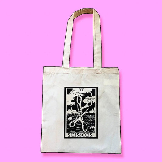 'The Scissors' Tote bag in Beige Leftbians