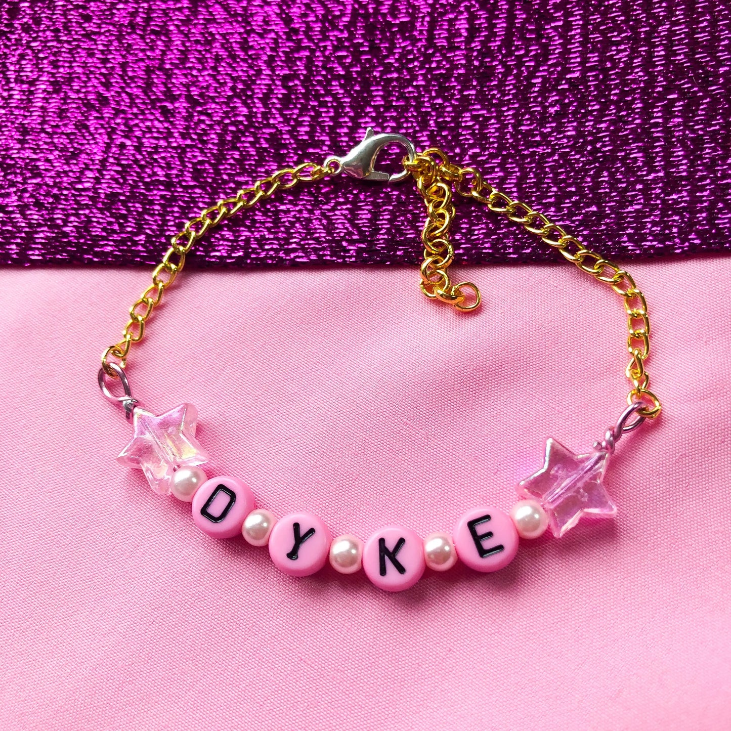 Pink DYKE bracelet Leftbians