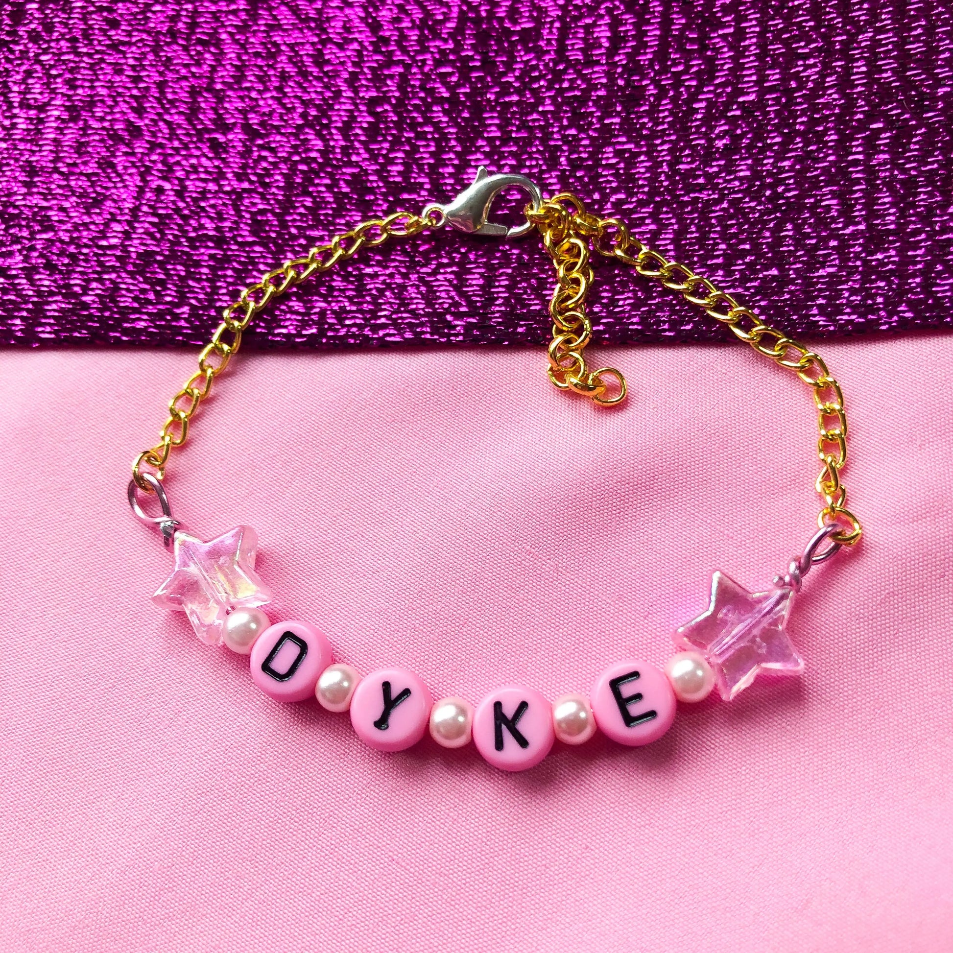 Pink DYKE bracelet Leftbians