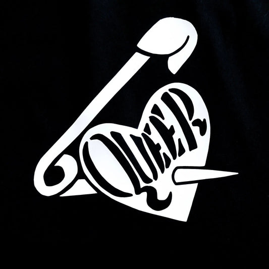 Queer safety pin T-shirt Leftbians