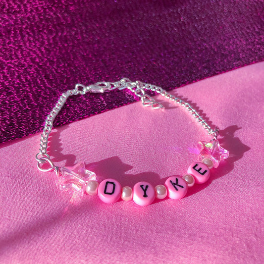 Pink DYKE bracelet Leftbians