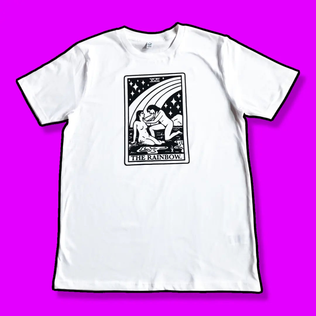The Rainbow Tarot card White T-shirt Leftbians