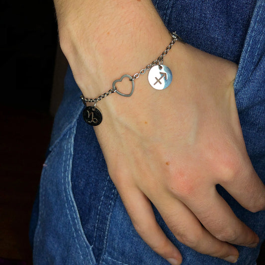 Astrology couples charm bracelet Leftbians