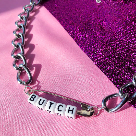 Safety Pin customisable chain necklace Leftbians