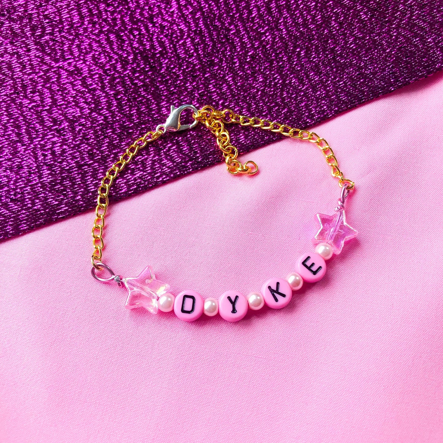 Pink DYKE bracelet Leftbians