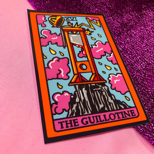 The Guillotine tarot card sticker Leftbians