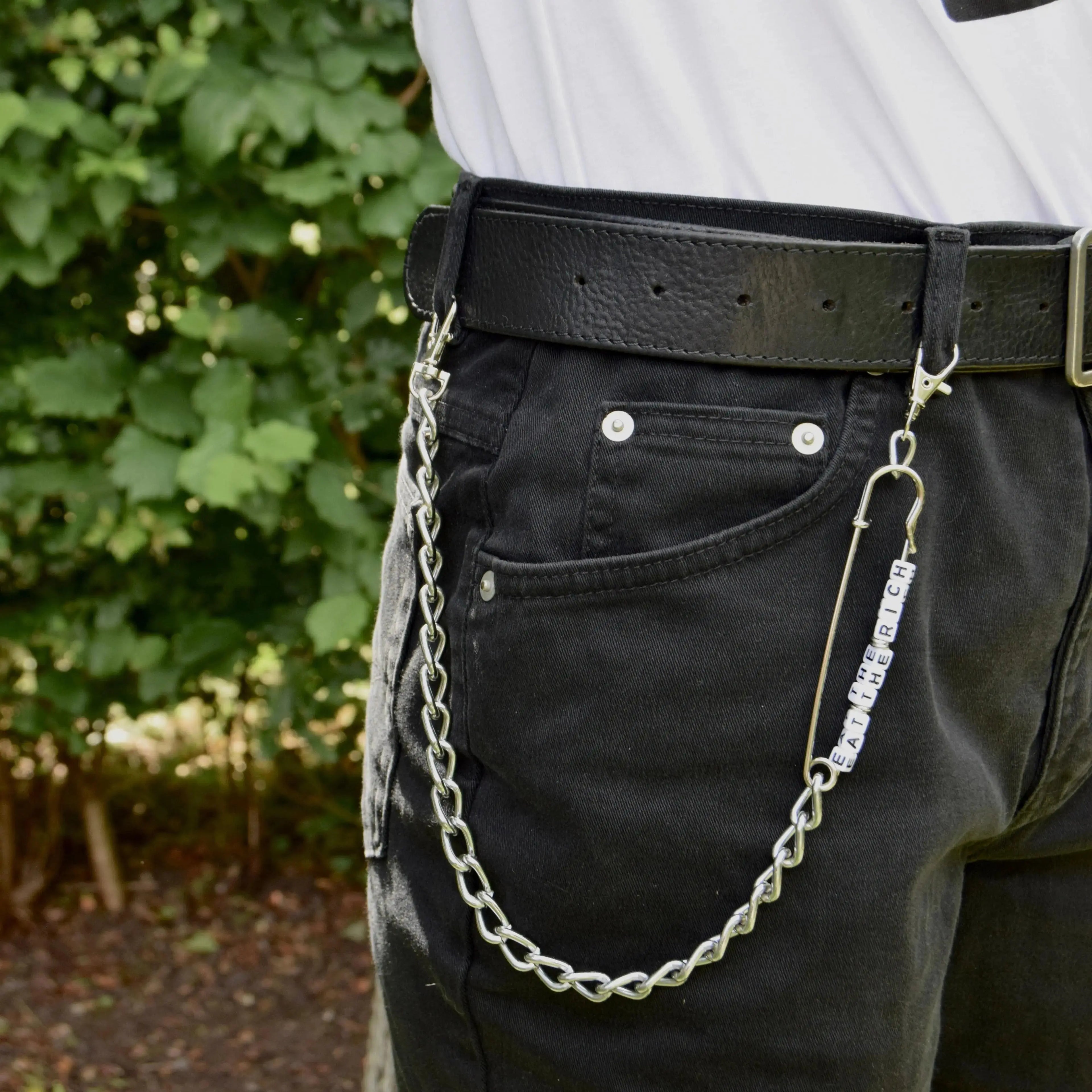 Eat the rich jean chain Leftbians