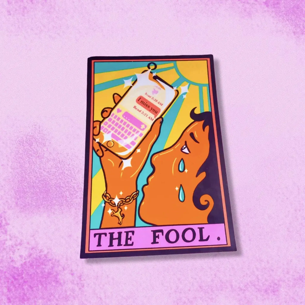 The Fool tarot card sticker Leftbians