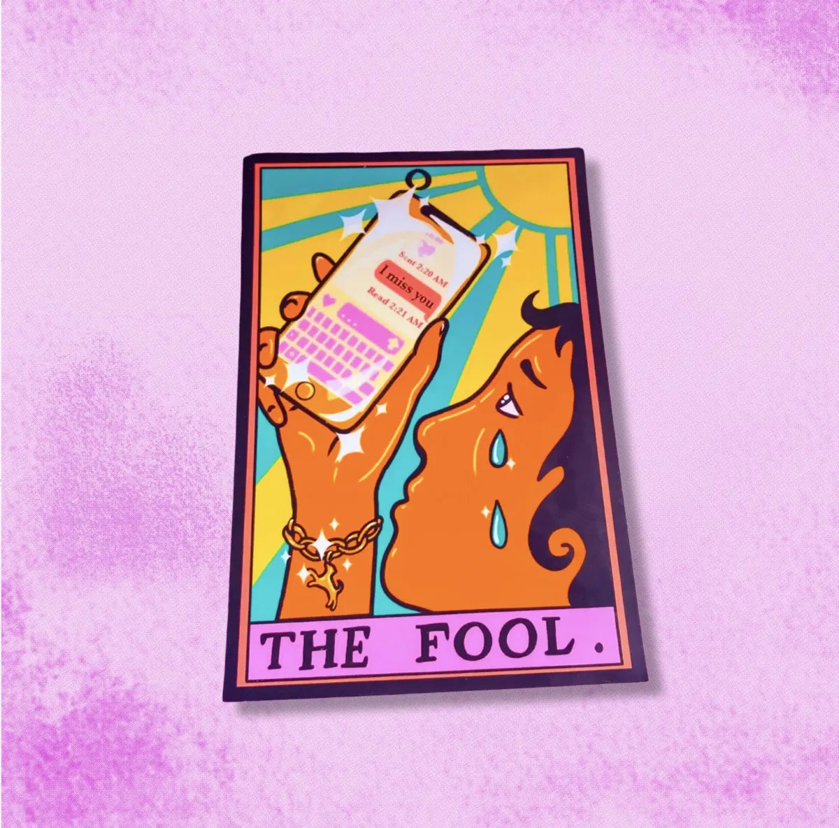 The Fool tarot card sticker Leftbians