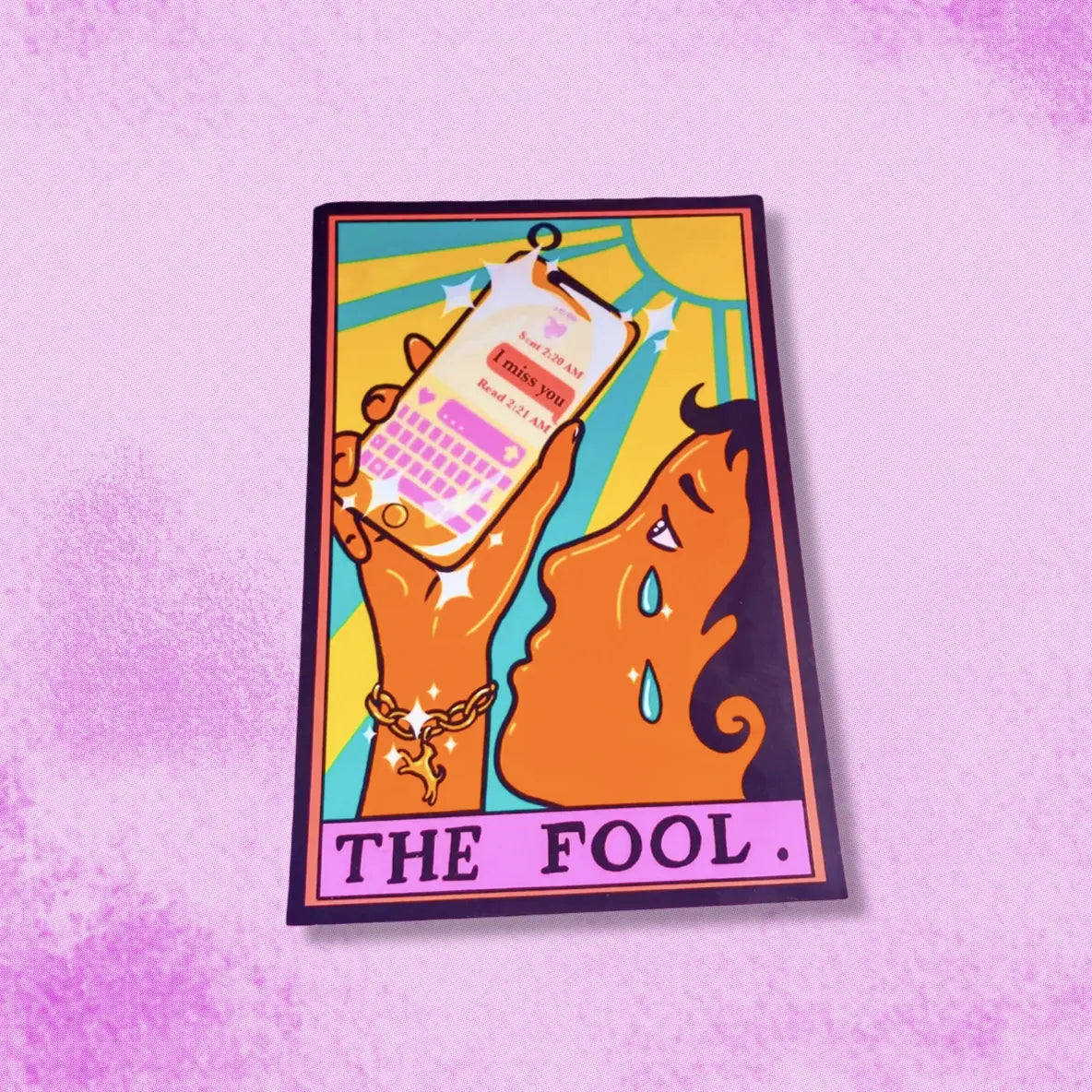 The Fool tarot card sticker Leftbians