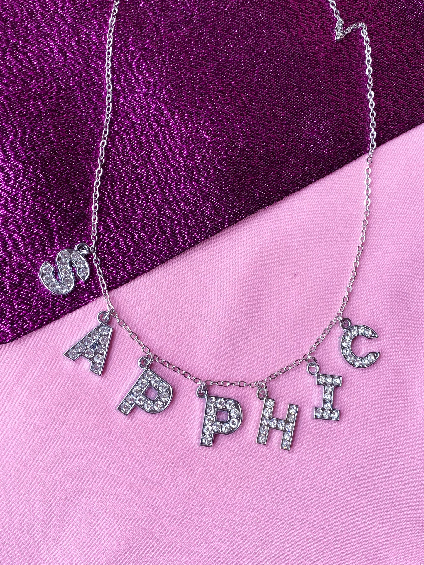 Sapphic Diamanté sparkly necklace