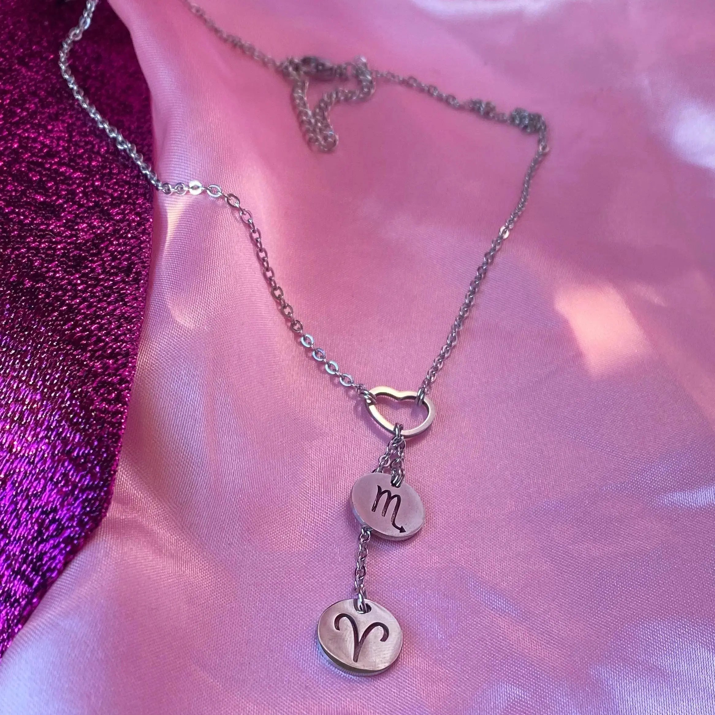 Astrology star sign couples necklace Leftbians