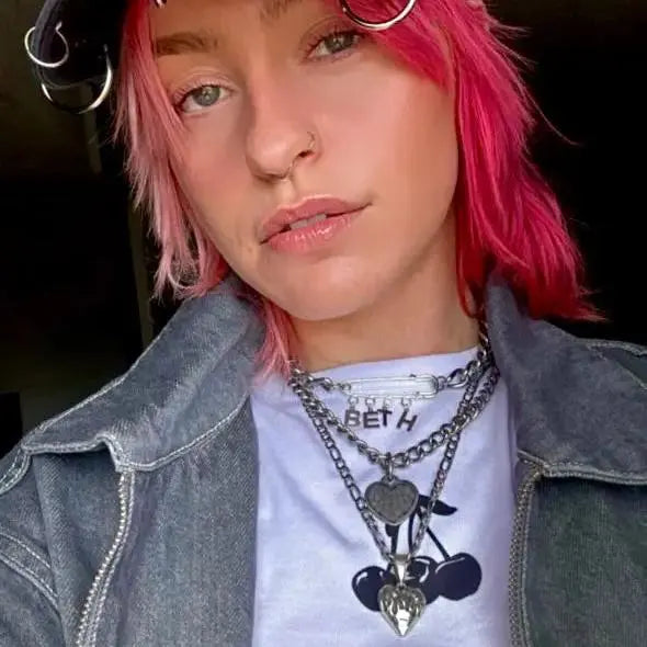 Custom Name or Word kilt pin chain chunky choker necklace Leftbians
