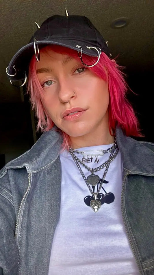 Custom Name or Word kilt pin chain chunky choker necklace Leftbians