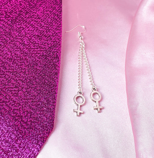 Venus charm dangle drop earrings