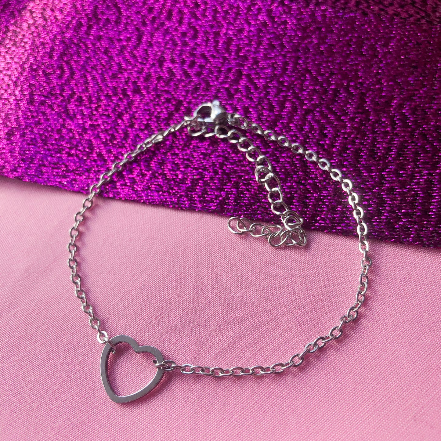 Love heart charm bracelet