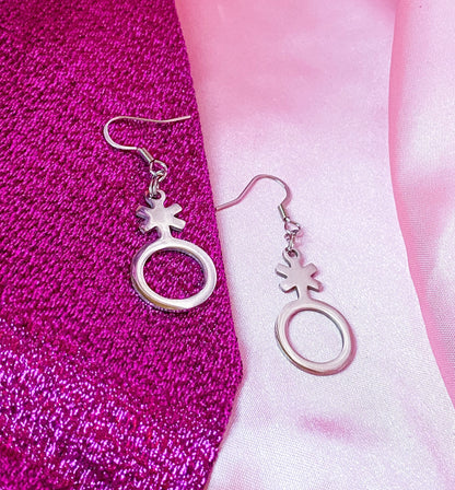 Non binary stainless steel earrings