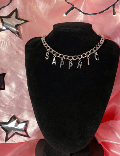 SAPPHIC chunky chain choker necklace