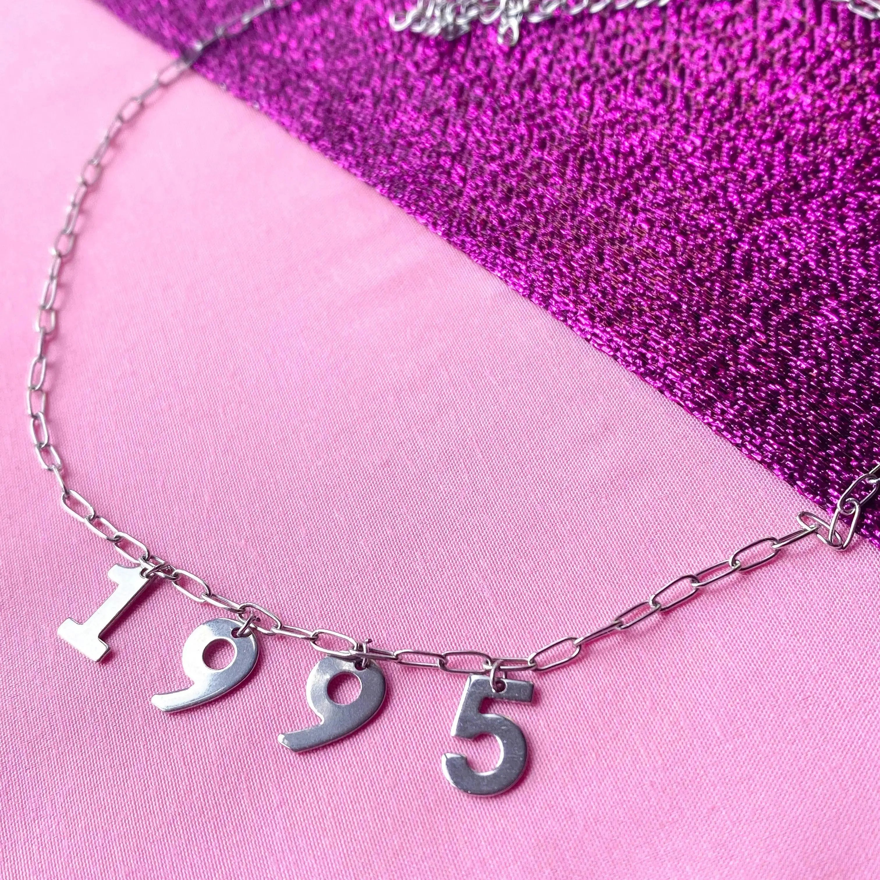 Custom Birthday year necklace Leftbians