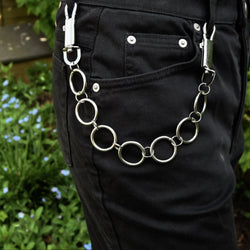 Multiple O ring Jean Chain and Necklace Choker Leftbians